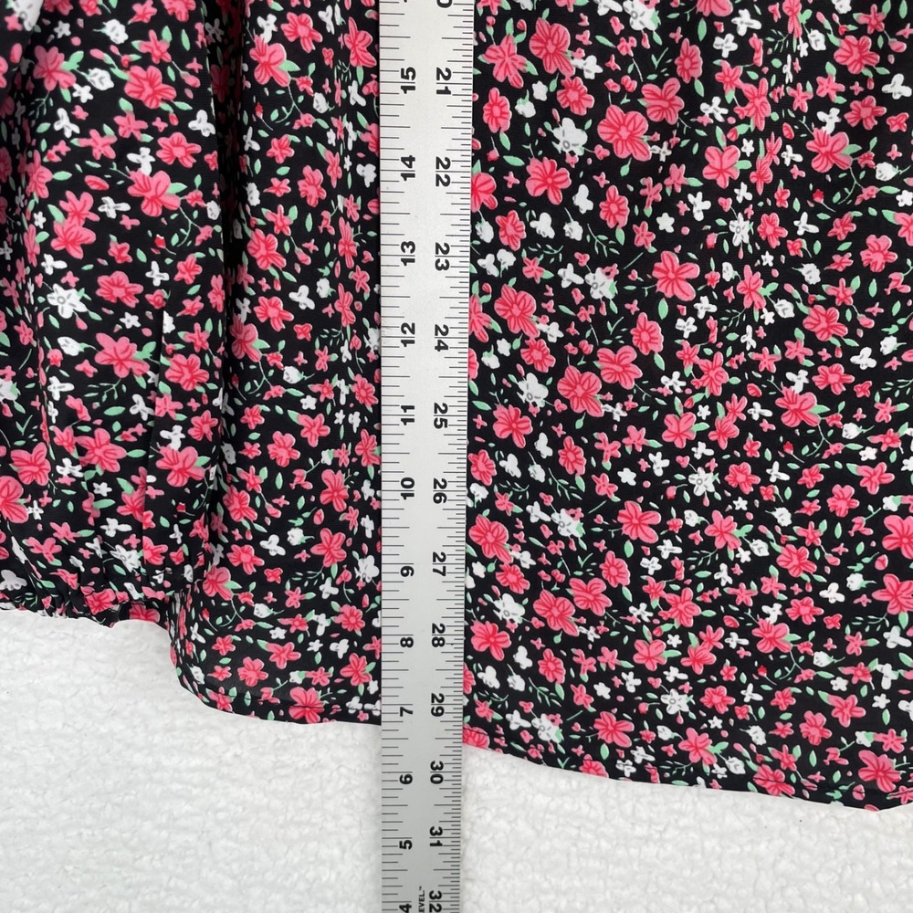 Agnes Orinda Womens Size 2X Pink Floral Blouse Long Sleeve Scoop Neck Top NEW - Picture 7 of 10